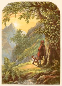 Robinson Crusoe erkundet die Insel von Alexander Francis Lydon