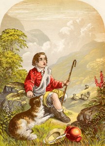 Der Hirtenjunge im Tal der Demütigung, aus Die Pilgerreise von John Bunyan, veröffentlicht ca. 1880 von Alexander Francis Lydon