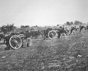 Batterie D., 2. US-Artillerie der Bundesarmee im Einsatz während des amerikanischen Bürgerkriegs (1861-65)