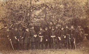 General McClellan und Stab von Alexander Gardner.