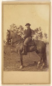 [Mann mit Hut, im Profil, zu Pferd] von Alexander Gardner