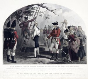 Letzte Worte von Captain Nathan Hale, veröffentlicht 1858