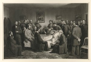 Lincoln auf seinem Sterbebett