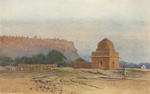 Gwalior-Festung vor Sonnenaufgang, ca. 1880 1905 von Alexander Henry Hallam Murray