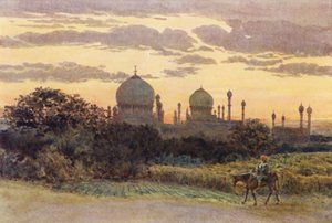 Sonnenuntergang hinter dem Ibrahim Roza, Bijapur von Alexander Henry Hallam Murray