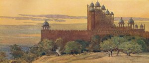 Die Moschee und das Siegestor, Fatehpur Sikri, ca. 1880-1905 von Alexander Henry Hallam Murray