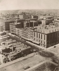 Blick nach Nordwesten vom Kuppel des Gerichtsgebäudes in Chicago