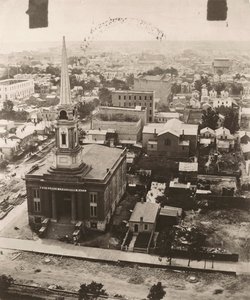 Blick nach Süden vom Kuppel des Gerichtsgebäudes in Chicago von Alexander Hesler