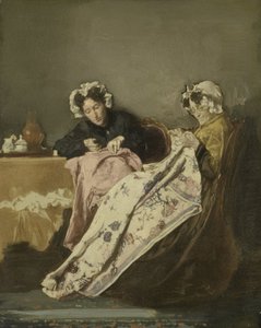 Zwei Damen bei ihrer Näharbeit von Alexander Hugo Bakker Korff