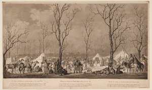 Biwak der Kosaken an der Avenue des Champs-Elysées in Paris im März 1814, 1814