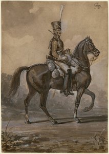 Russischer Dragoner von Alexander Ivanovich Sauerweid