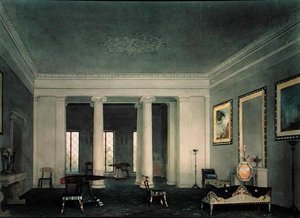 Griechisches Revival-Doppelwohnzimmer, ca. 1845 von Alexander Jackson Davis