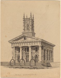 Jüdische Synagoge, N.Y. von Alexander Jackson Davis