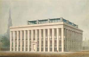 Vorschlag für das Astor House Park Hotel, New York Perspektive, ca. 1830-34 von Alexander Jackson Davis