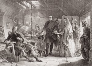 Das erste Treffen von Prinz Charles und Flora Macdonald auf der Insel South Uist, 1747, aus 