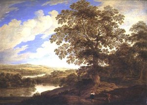 Eine ausgedehnte bewaldete Flusslandschaft von Alexander Keirincx