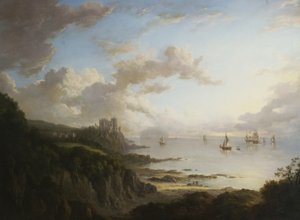 Culzean Castle von Norden mit Ailsa Craig, ca. 1816 von Alexander Nasmyth