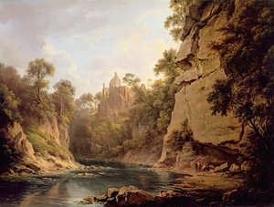 Hawthornden Castle, nahe Edinburgh, ca. 1820-22 von Alexander Nasmyth