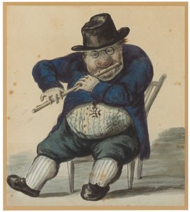Giacomo Quarenghi, trägt den Orden der Ritter von Malta und spielt die Flöte von Alexander Osipovich Orlowski