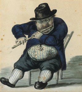 Porträtkarikatur des Architekten Giacomo Quarenghi 1744-1817, 1811 von Alexander Osipovich Orlowski