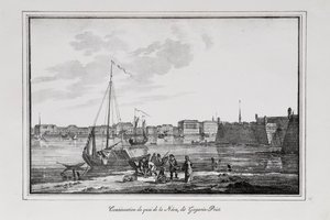Der Petrowski-Kai in St. Petersburg, der sogenannte Gagarinsky-Raufbold, Serie Ansichten von Sankt Petersburg, 1820er Jahre von Alexander Pluchart