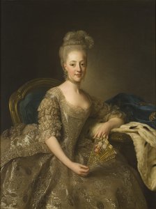 Porträt von Hedwig Elisabeth Charlotte von Holstein-Gottorp 1759-1818, 1774 von Alexander Roslin