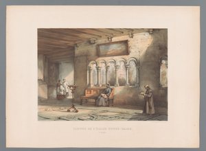 Ansicht des Klosters der Basilika Unserer Lieben Frau in Tongeren von Alexander Schaepkens