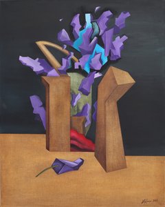 Lila geometrische Explosion