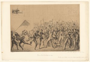 Feiernde Studenten begrüßen ihr Idol Franz Liszt von Alexander Ver Huell (signed by artist)