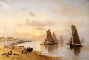 Wenn die Boote nach Hause kommen, Skerries Beach, Abend