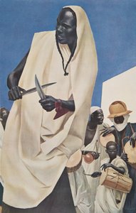 Der Tanz des Kuli-Kuta (Niamey) Parodie der alten Menschenopfer des Dahomey, aus Dessins et Peintures d