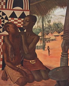 Titi und Naranghe, Töchter des Chefs Eki Bondo (Haut Ouelle), aus Dessins et Peintures d