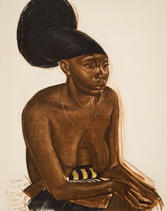Uru, die Mangbeou (Niangara) Haut Ouelle, aus Dessins et Peintures d