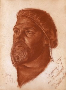 Porträt des Architekten Leonid Romanowitsch Sologub 1884-1956, 1933