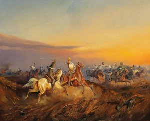 Eine Szene aus der Ungarischen Revolution 1848-1849, ca. 1850 von Alexander von Bensa