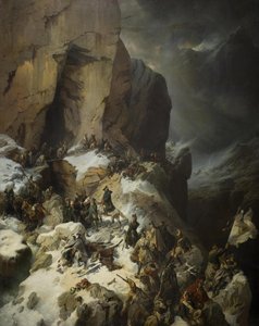 Suvorov überquert den Panixpass, 1860