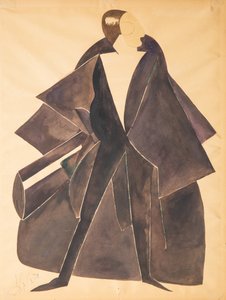 Kostümentwurf für das Stück Genosse Khlestakov von Dmitri Smolin, ca. 1921 von Alexandra Alexandrowna Exter