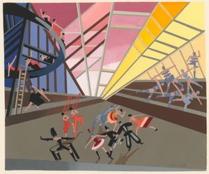 Bühnenbild aus dem Portfolio Décors de Théâtre, 1930 von Alexandra Alexandrowna Exter