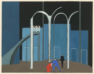 Bühnenbild aus dem Portfolio Décors de Théâtre, 1930 von Alexandra Alexandrowna Exter
