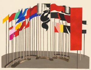 Bühnenbild aus dem Portfolio Décors de Théâtre, 1930 von Alexandra Alexandrowna Exter