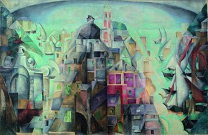 Synthetische Ansicht der Stadt Dieppe, 1912-1913 von Alexandra Alexandrowna Exter