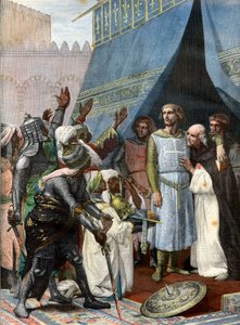 St. Louis in Jerusalem - Gravur nach Cabanel - Louis IX genannt Saint Louis von after Alexandre Cabanel