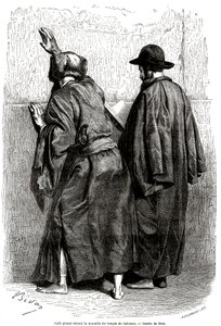 Juden beten vor der Klagemauer in Jerusalem von Alexandre Bida