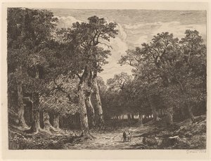 Paar in einer Lichtung von Alexandre Calame