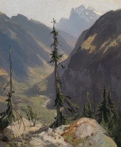 Das Lütschental mit dem Wetterhorn von Alexandre Calame