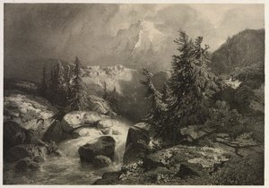 Sturm in den Alpen von Alexandre Calame