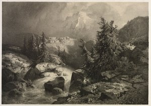 Sturm in den Alpen von Alexandre Calame