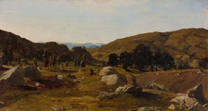 Landschaft bei Chiusi, Toskana, 1841 von Alexandre Desgoffe