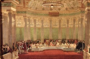 Das Bankett zur Hochzeit von Napoleon Bonaparte (1769-1821) und Marie-Louise de Habsbourg-Lorraine (1791-1847) 1810 von Alexandre Dufay