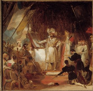 Franz I. wird von Bayard zum Ritter geschlagen von Alexandre Evariste Fragonard